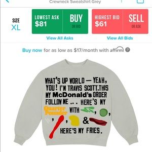 Travis Scott x CPFM MCDONALD